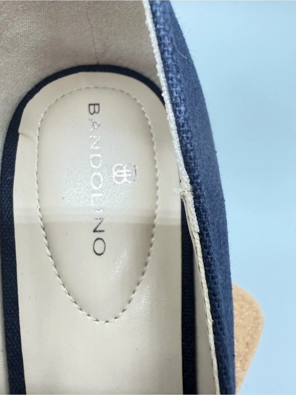 Women’s US 9.5 M Bandolino Nuri Peep Toe Wedge Espadrilles. New in box.